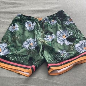 Free People Green Floral Women's Shorts